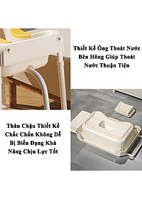 Chậu Gội Đầu Tại Giường Kèm Chân KUNBE Tặng Lược Massage Và Cốc Gội Đầu