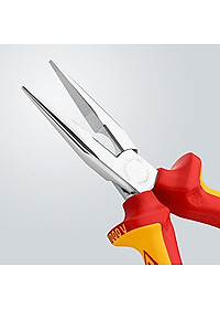 Kìm Knipex Mũi Nhọn Lưỡi Cắt 61 HRC chiều dài 160mm, Cách Điện 1000 V - 25 06 160