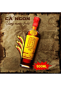 Đặc Sản Phan Thiết - [Thùng 6 Cá Vàng - 60N - 500Ml] Nước Mắm Tĩn Cá Cơm Ruột Đỏ Độ Đạm 60N Chai Thuỷ Tinh 500Ml Nước Mắm Truyền Thống