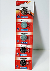 Vỉ 5 Viên Pin CR2025 ( CR 2025/5BE x 1 Vỉ ) Panasonic Lithium 3V - Hàng Chính Hãng