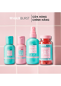 Combo chăm sóc tóc set gội xả travel + xịt dưỡng + kẹo dẻo Hairburst 60ml/chai + 125ml + 60 viên