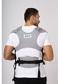 Địu vải BUBI Gen 3 - 100% Cotton - XÁM TIÊU