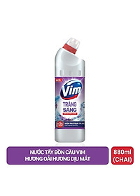 Nước tẩy bồn cầu VIM Trắng Sáng Than hoạt tính và hoa oải hương (Tím) 870ml