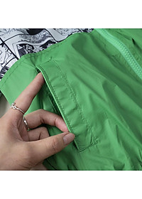 Áo khoác gió bé trai 5-14 tuổi 2 lớp in hình Songoku, Áo gió cho bé bên trong lót cotton vải mền kiểu dáng thời trang