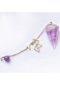Con Lắc Cảm Xạ Thạch Anh Tím Amethyst Thiên Nhiên