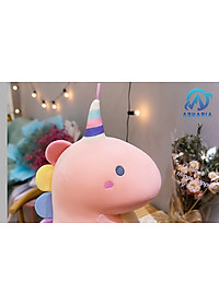 Gấu Bông Thú Nhồi Bông Khủng Long Đội Mũ Chóp Cầu Vồng 30cm Siêu Dễ Thương