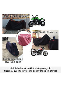 [Loại Lớn - Dày] Áo Bạt Phủ Trùm Xe Máy KhoNCC Che Mưa Nắng Dòng Xe Lớn SH 125 150i , Moto Z1000 - NQL-BPXMT-Z1K - Hàng Chính Hãng (Xanh Đen)