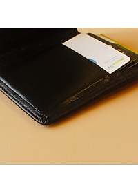 Ví/ Bóp Nam Dáng Đứng Màu Đen Dành cho Nam Da Bò Cao Cấp, Thiết Kế Tinh Tế, Thời Trang 2020 - ORCO (Kích thước 12 cm x 9 cm)