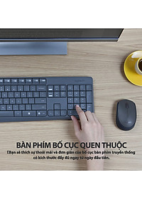 Bộ Bàn Phím Và Chuột Không Dây Logitech MK235 - Hàng chính hãng