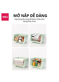 Hộp Nhựa Đựng Đồ Nắp Trong Đa Năng Thùng Đựng Đồ Chơi Quần Áo Sách Vở Vật Dụng Gia Đình Deli - Xếp Chồng Tiện Lợi