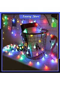 Dây Đèn Led Trang Trí Dùng Pin - Bóng Tròn Chớp Trang Trí Noel, Lễ, Tết