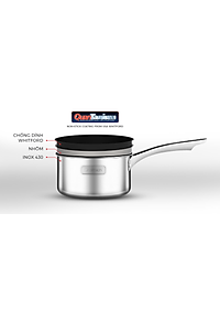 Elmich Quánh Inox 2 lớp chống dính đáy liền Tri-max EL-3783 size 14cm