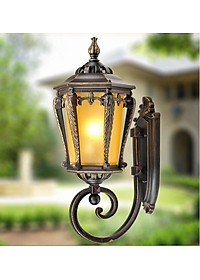 Đèn tường LIOME đồng kính cổ điển trang trí cột cổng, hành lang, ban công sang trọng - kèm bóng LED (821).