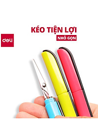 Kéo Tiện Lợi Deli - Nhỏ Gọn - Lưỡi Sắc Bén - Nhiều Màu - 1 Chiếc - 600