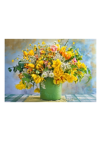 Xếp hình puzzle Spring Flowers in Green Vase 1000 mảnh CASTORLAND C1045672
