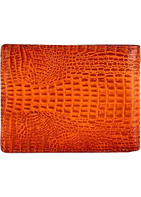 Ví Nam Vân Cá Sấu Nguyên Con Huy Hoàng HT2147 (12.5 x 10 cm) - Vàng