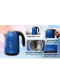 Bình Ấm Siêu Tốc Điện Inox 2 Lớp Sunhouse SHD1382 - Màu Ngẫu Nhiên - Chính Hãng