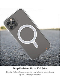 Ốp lưng kháng khuẩn chống sốc hỗ trợ sạc Maqsafe cho iPhone 14 Pro Max (6.7 inch) hiệu ZAGG Gear4 Crystal Clear Case (siêu mỏng 1.5mm, kháng khuẩn cho tay, chống sốc độ cao 4m, vật liệu tái chế thân thiện với môi trường) - hàng nhập khẩu