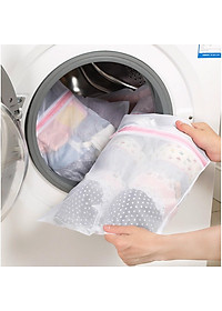 Túi lưới đựng đồ giặt có dây khóa kéo bảo vệ quần áo