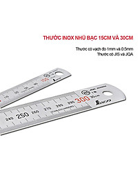 THƯỚC LÁ INOX MẠ NHŨ BẠC SHINWA