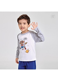 Áo bé trai thu đông BIGFOX - MISS MEOW, áo thun dài tay cho bé chất cotton phong cách Âu Mỹ hình phi hành gia 11 - 26 kg