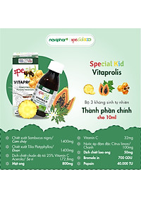 TPBVSK Special Kid Vitaprolis - Hỗ trợ giảm nguy cơ viêm đường hô hấp trên, hỗ trợ tăng cường sức đề kháng (125ml)[Siro - Nhập khẩu Pháp]