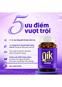 [Hộp 15v] Viên Uống Kích Thích Mọc Tóc Qik Hair For Women Ecogreen Giảm Rụng Tóc Cho Nữ