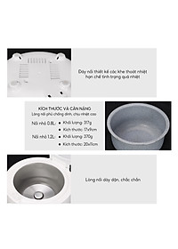 Nồi cơm điện Lebenlang LBL0589 dung tích 1200ml, công suất 500W, thiết kế đơn giản hiện đại - hàng chính hãng