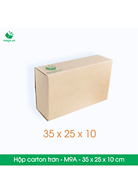 M9A - 35x25x10 cm - 25 Thùng hộp carton trơn đóng hàng