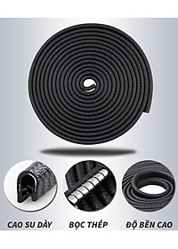 Gioăng cao su, nẹp viền cửa chữ U lõi thép PHUS chống va đập, cách âm, chống ồn cao cấp dài 5m