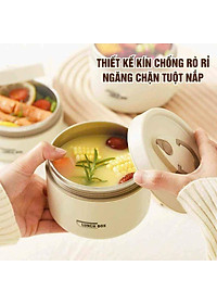 HỘP ĐỰNG CƠM GIỮ NHIỆT, HỘP CƠM INOX 3 TẦNG CAO CẤP KÈM TÚI ĐỰNG + HỘP ĐŨA MUỖNG - HÀNG CHÍNH HÃNG