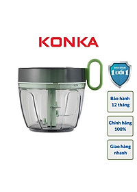 Dụng Cụ Xay Tỏi Ớt Cầm Tay Máy Xay Thịt Bằng Tay Mini Đa Năng Lưỡi Cắt Thép Không Gỉ An Toàn Thực Phẩm 650ml KONKA KJ-LS01 – Hàng Chính Hãng