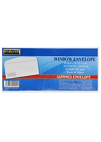 Bao Thư Toppoint Trắng Cửa Sổ Có Keo 10.8 x 23.5 cm (50 Cái/Lốc)