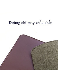 Lót chuột da bò thật P104, bàn kê chuột 2 lớp dày dặn, đường may chắc chắn, lót êm tay và bắt quang cho game thủ ngồi máy tính lâu