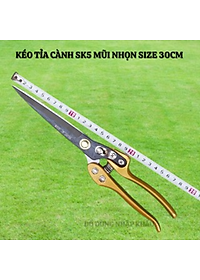 Kéo tỉa cây mũi nhọn cán bằng hợp kim dài 30cm kèm lò xo sơ cua