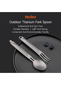 Muỗng Nĩa Xiaomi Youpin Nextool Bằng Thép Không Gỉ Tiện Lợi Cho Dã Ngoại Hàng nhập khẩu