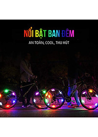 Đèn Led Gắn Tăm Căm Xe Đạp Trang Trí Đẹp Mắt Với Pin Cr2032 (bên trong) MaiLee