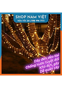 [Năng Lượng Mặt Trời] Dây Led Hạt Gạo Đời Mới Chống Nước, Quấn Cây, Chịu Mưa Nắng Kèm Remote