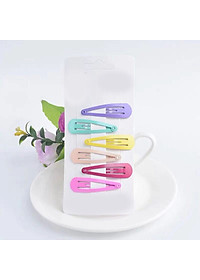 Vỉ 6 kẹp tóc đủ màu mix đồ thêm cá tính ( giao mẫu ngẫu nhiên )