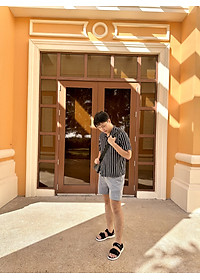 Giày Sandal Nam Nữ Unisex The BiLy Quai Ngang Dây Dù Đế Phylon Siêu Êm Nhẹ Màu Xám-BL10