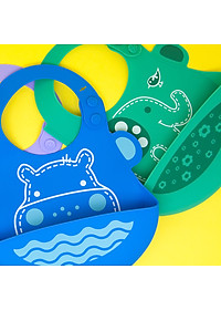 Yếm silicon ăn dặm cho bé Marcus & Marcus, từ 6 tháng