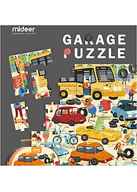 Bộ xếp hình valy Mideer 104 mảnh ghép dành cho bé từ 4 tuổi (Puzzle) - Chủ đề Garage xe ô tô