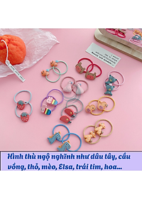 Túi Hộp Kéo 28 Chi Tiết Kẹp Tóc Dây Cột Tóc Làm Quà Tặng Dễ Thương Phụ Kiện Tóc Cho Nữ Và Bé Gái