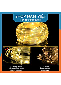 Nơi bán [Nguồn 220V] Đèn Led Đom Đóm Hạt Gạo Chống Nước Trang Trí Ngoài Trời, 8 Chế Độ Nháy