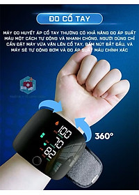 Máy đo huyết áp cổ tay , đọc kết quả tiếng việt, cảnh báo huyết áp theo màu sắc, đo chính xác kết quả, pin sạc usb