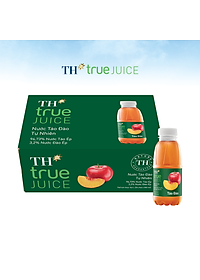 Thùng 24 chai nước trái cây TH true JUICE táo đào tự nhiên 350 ml (350 ml x 24)