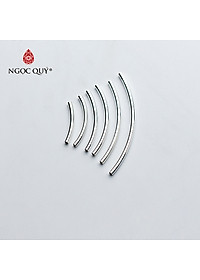 Charm bạc hình ống trơn dài - Ngọc Quý Gemstones