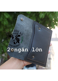 Ví đựng giấy tờ xe, đăng kiểm da bò thật handmade Mẫu 02