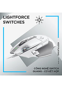 Chuột game có dây Logitech G502 X  – switch LIGHTFORCE hybrid, Cảm biến Hero 25K, 13 nút macro, tương thích Windows/Mac OS - Hàng chính hãng