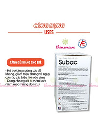 Cốm Su Bạc - Tăng cường sức đề kháng, hệ miễn dịch cho bé - Subac từ lysine, cao lá xoài, vitamin C